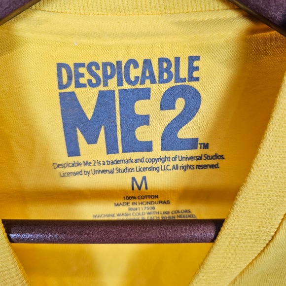 Despicable Me 2 Minion T-Shirt Size Medium Yellow EUC - Picture 3 of 3